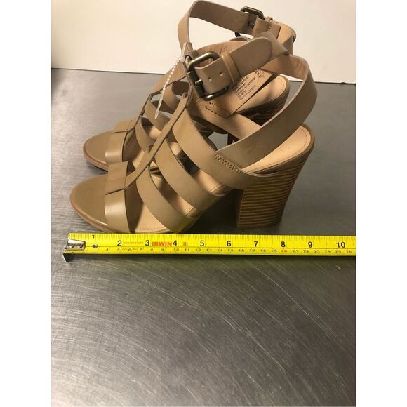 American Eagle Women’s Tan Open Toe Strappy Heels with Buckle Size 8.5 NWT - Picture 9 of 10